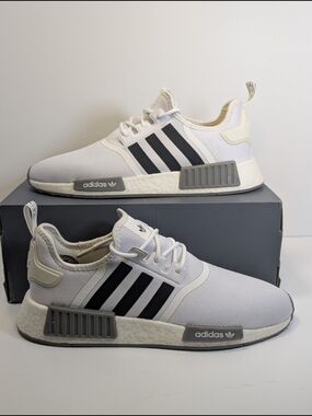 Adidas NMD R1 Primeblue White Black Grey Men's Size 11